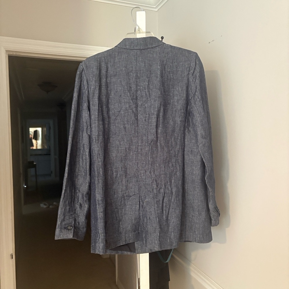 Banana Republic Women's Blue Linen Blazer - Picture 4 of 16